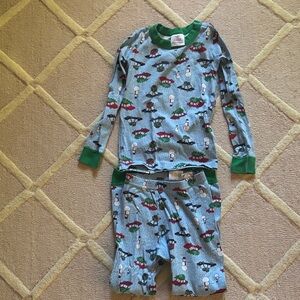 Hanna Andersson Kids Pajama Set Holiday Sz 6-7 EUC